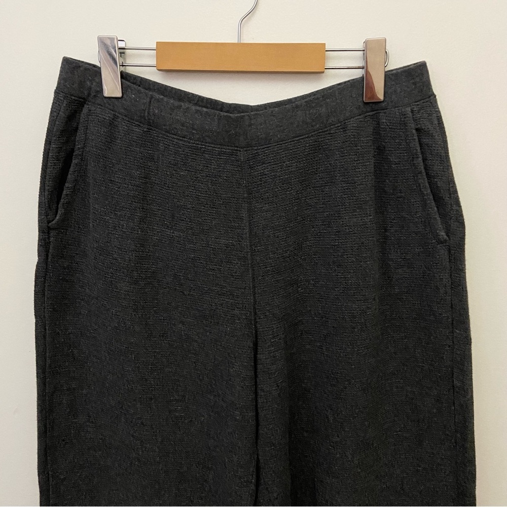 Uniqlo Gray Knit Wide Leg Lounge Pants - Picture 3 of 10